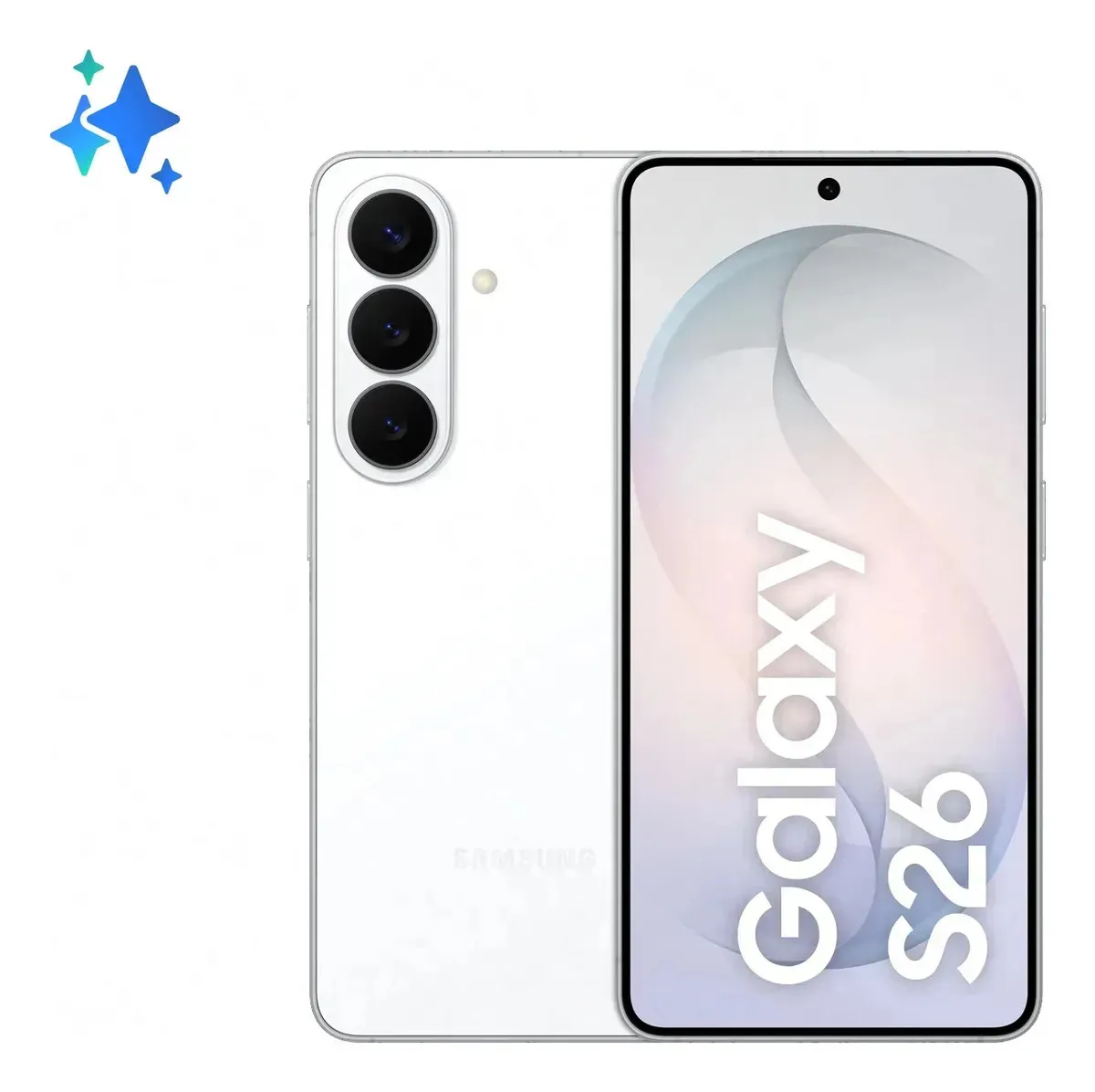 Samsung Galaxy S26, 256 GB, 12 GB, Galaxy Ai, cámara triple blanca
