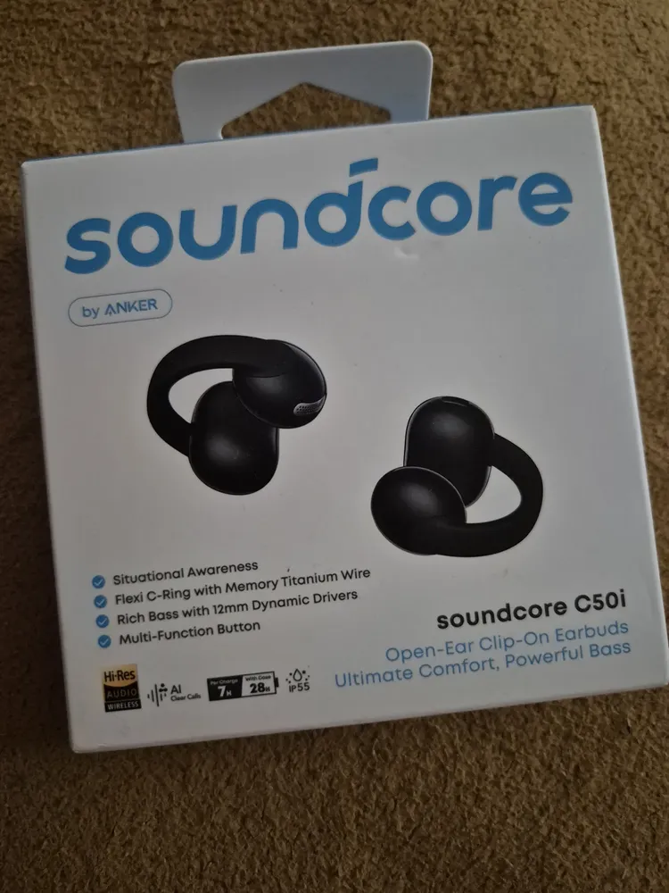 Fone de Ouvido Bluetooth 6.0 Soundcore C50i da Anker, Open Ear
