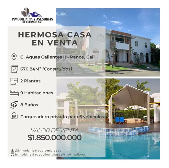 Casa En Aguas Calientes 2 Alto Pance En Venta