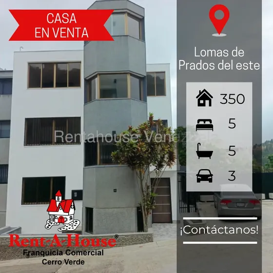En Venta Increíble Casa Con Amplios Espacios Ubicada En Lomas De Prados Del Este #25-20071