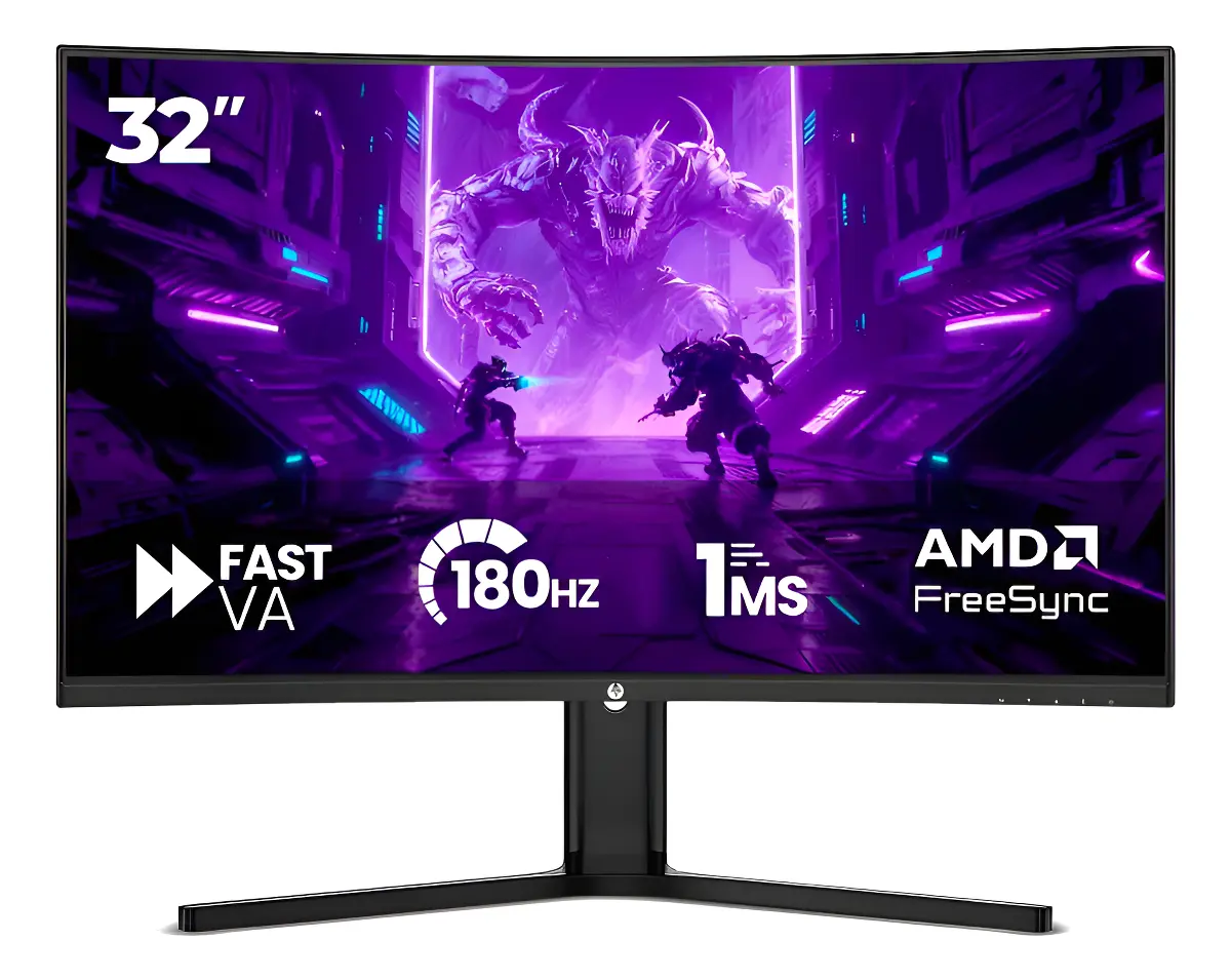 Monitor Gamer Curvo Haiz 32 Va 180hz Qhd 1ms Freesync R1500