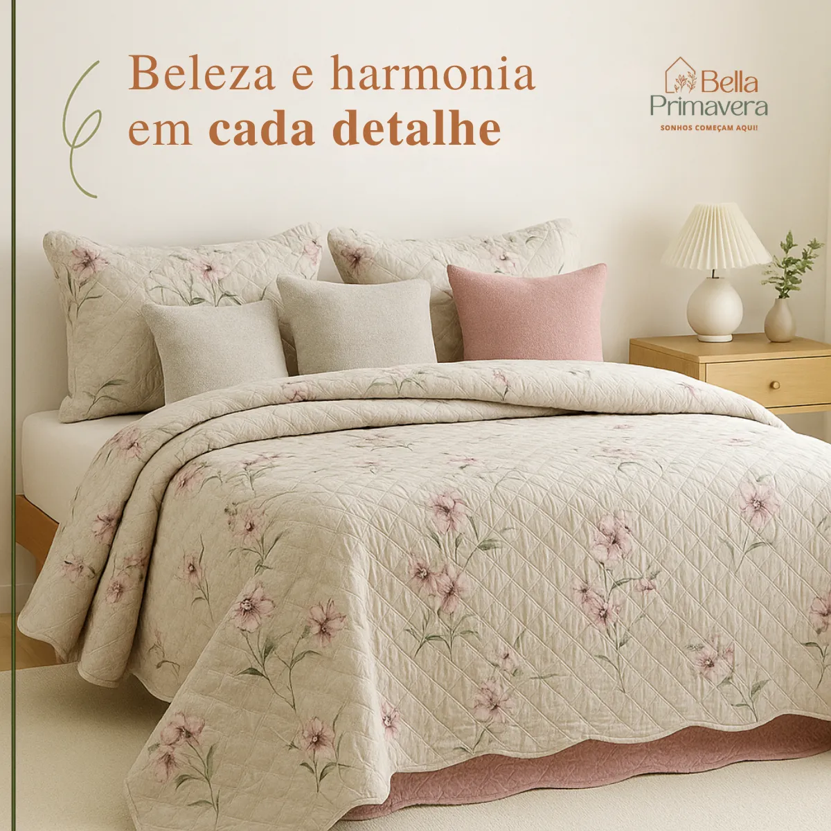 Kit Colcha Queen 3pç Itália 150 Fios Dupla Face Estampado