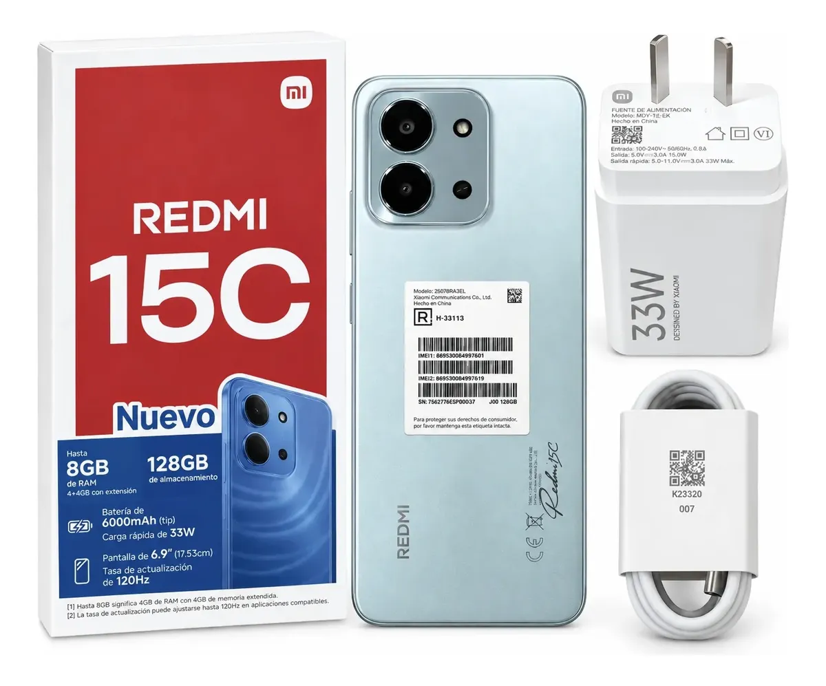 Xiaomi Redmi 15c 128gb 8gb Ram Dual Sim Original Verde Menta
