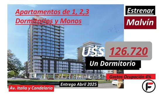 Estrenar Malvin 1 Dormitorio 1 Baño Terraza Av. Italia Y Candelaria - Un Lugar Para Disfrutar 
