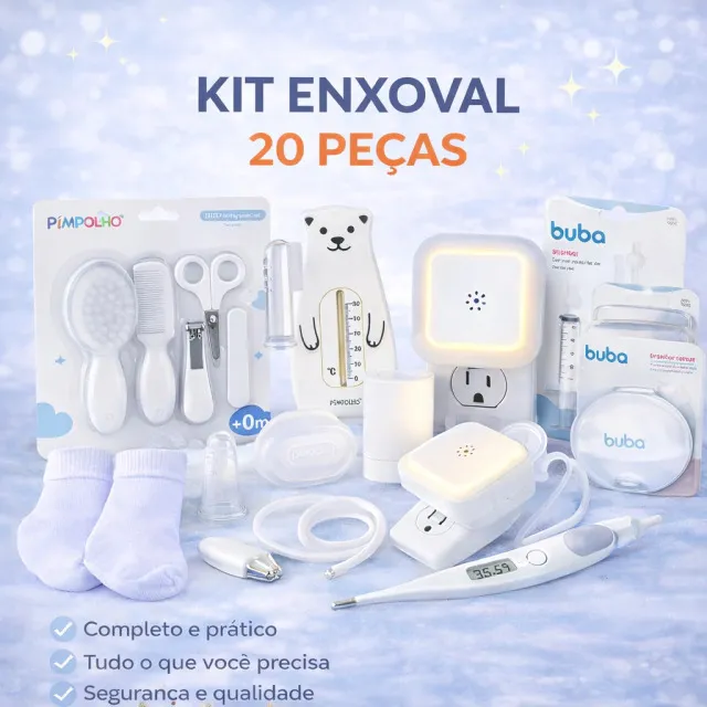 Enxoval Para Recém-nascido 20 Itens Kit Higiene E Saúde