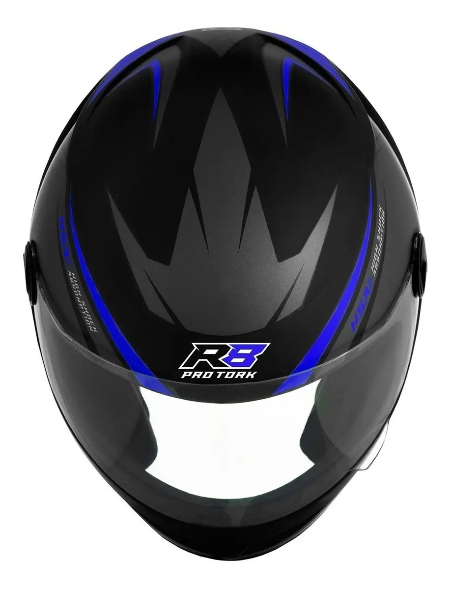 Capacete Moto Fechado Masculino E Feminino Pro Tork R8 Fosco Cor Azul Tamanho do capacete 60 — foto 5