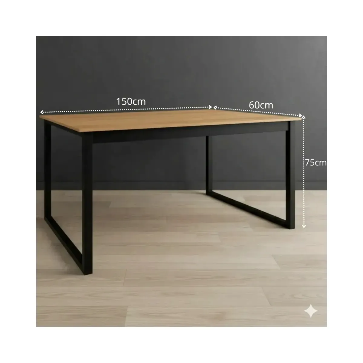 Mesa Escritório Industrial 150x60 Estrutura Ferro Reforçado Home Office