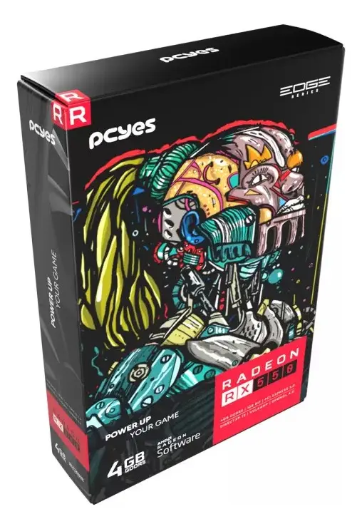 Placa De Vídeo Pcyes Radeon Rx 550 4gb Gddr5 Hdmi/dp/dvi Amd