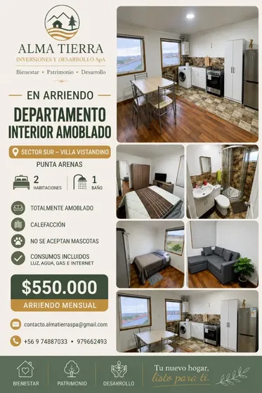 Departamento Interior Amoblado