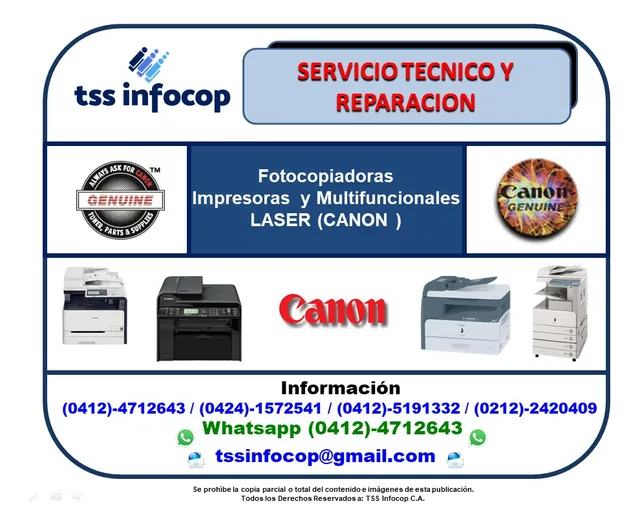 Servicio Técnico Y Reparacion De Impresoras Laser Canon