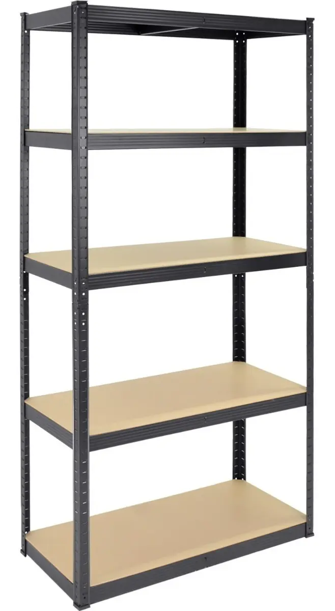 Estante modular Rack & Pack Premium mkz-rackmade5caf negro/café mate - 90cm x 180cm x 40cm y 0.33cm de espesor - soporta hasta 175kg