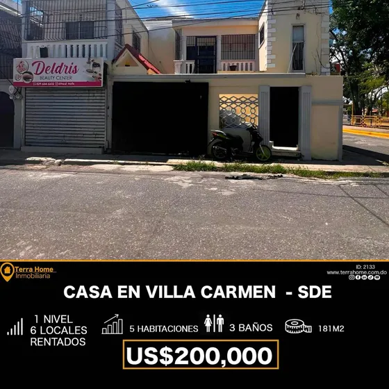 Casa En Villa Carmen Santo Domingo Este