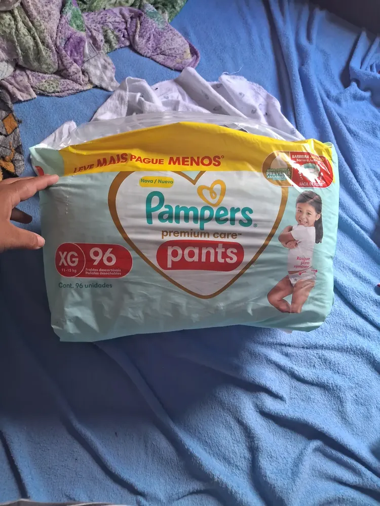 Fralda Pampers Premium Care Pants XG, 64 Unidades