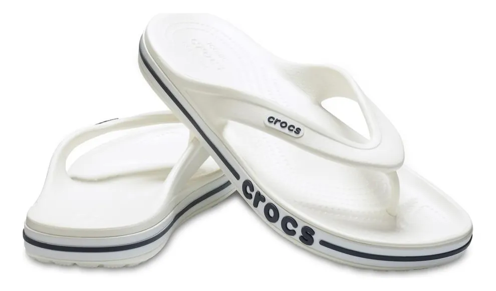 Chinelo Crocs Bayaband Flip White/navy