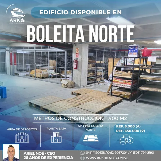 (#1070) Edificio De 1.400m2, Ubicado En Av. Ppal De Boleíta Norte 