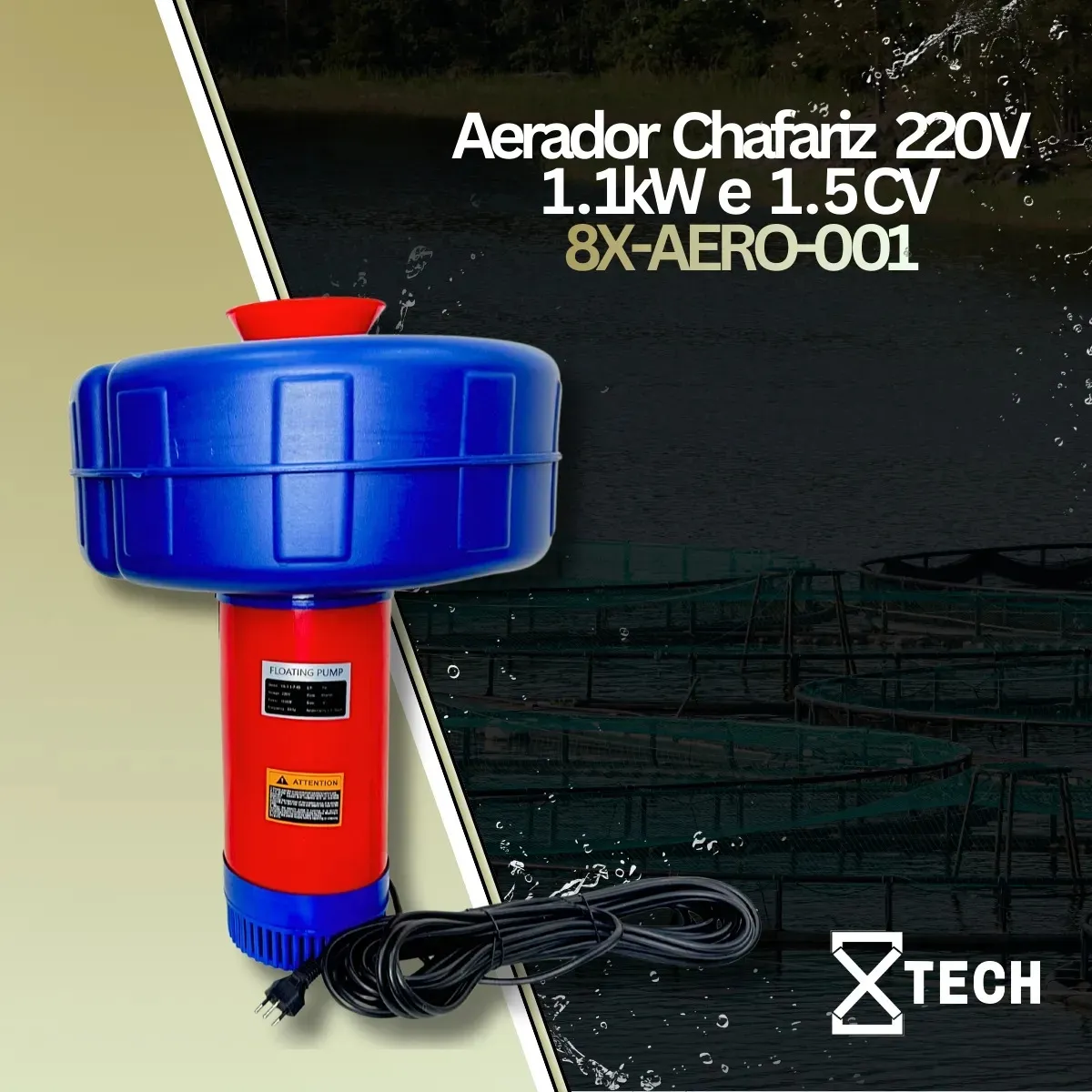 Kit Aerador Chafariz Piscicultura