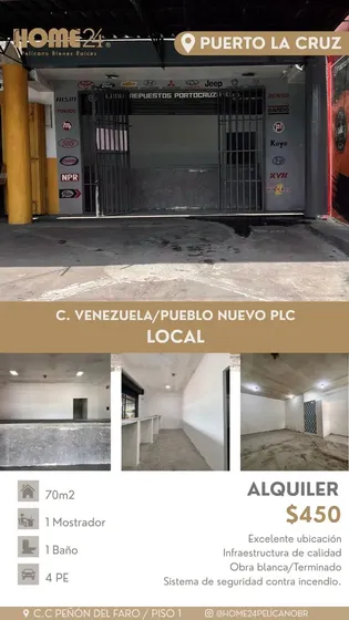 Local Comercial En Pueblo Nuevo En Alquiler