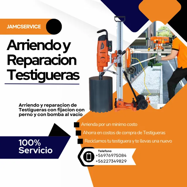 Testigueras Saca Testigos, Arriendo Venta Y Servicio Técnico