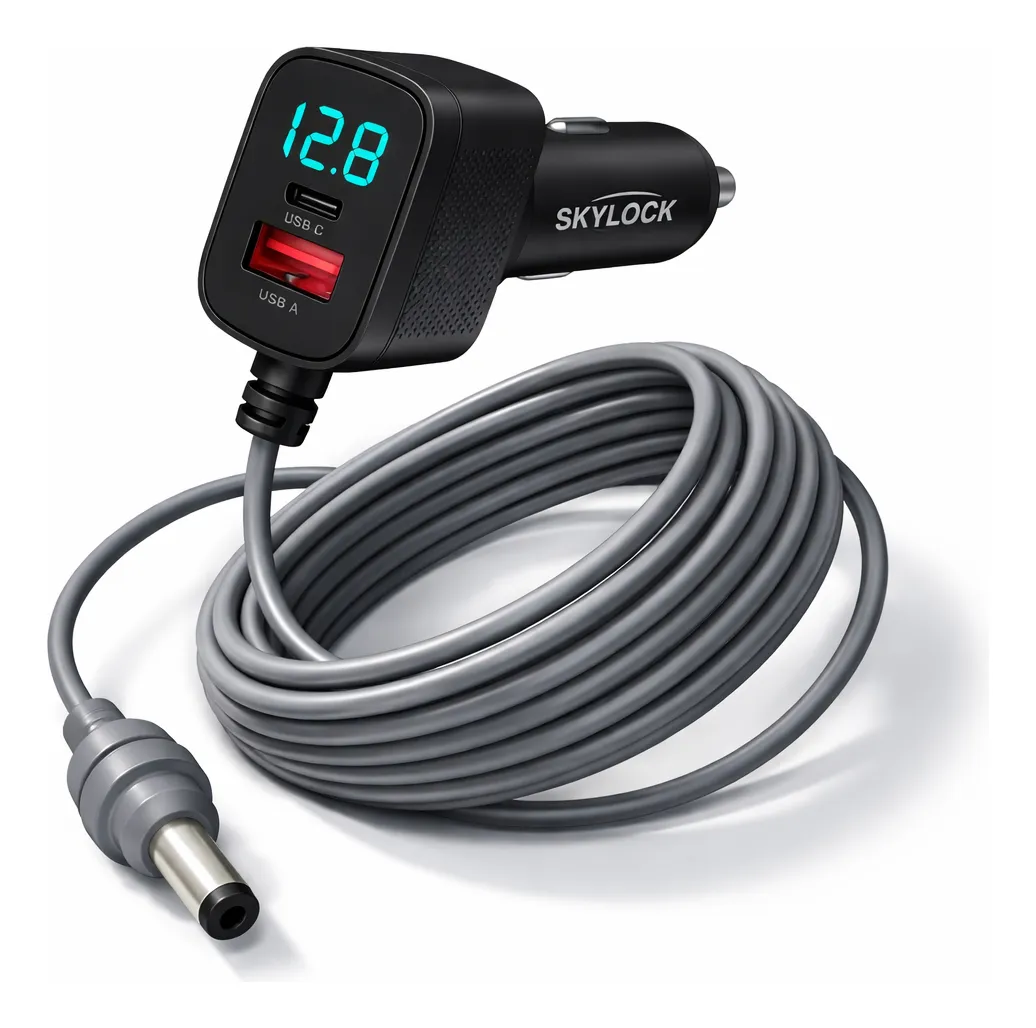 Adaptador Cable Starlink Mini 5mts Auto Voltimetro 12/24v.