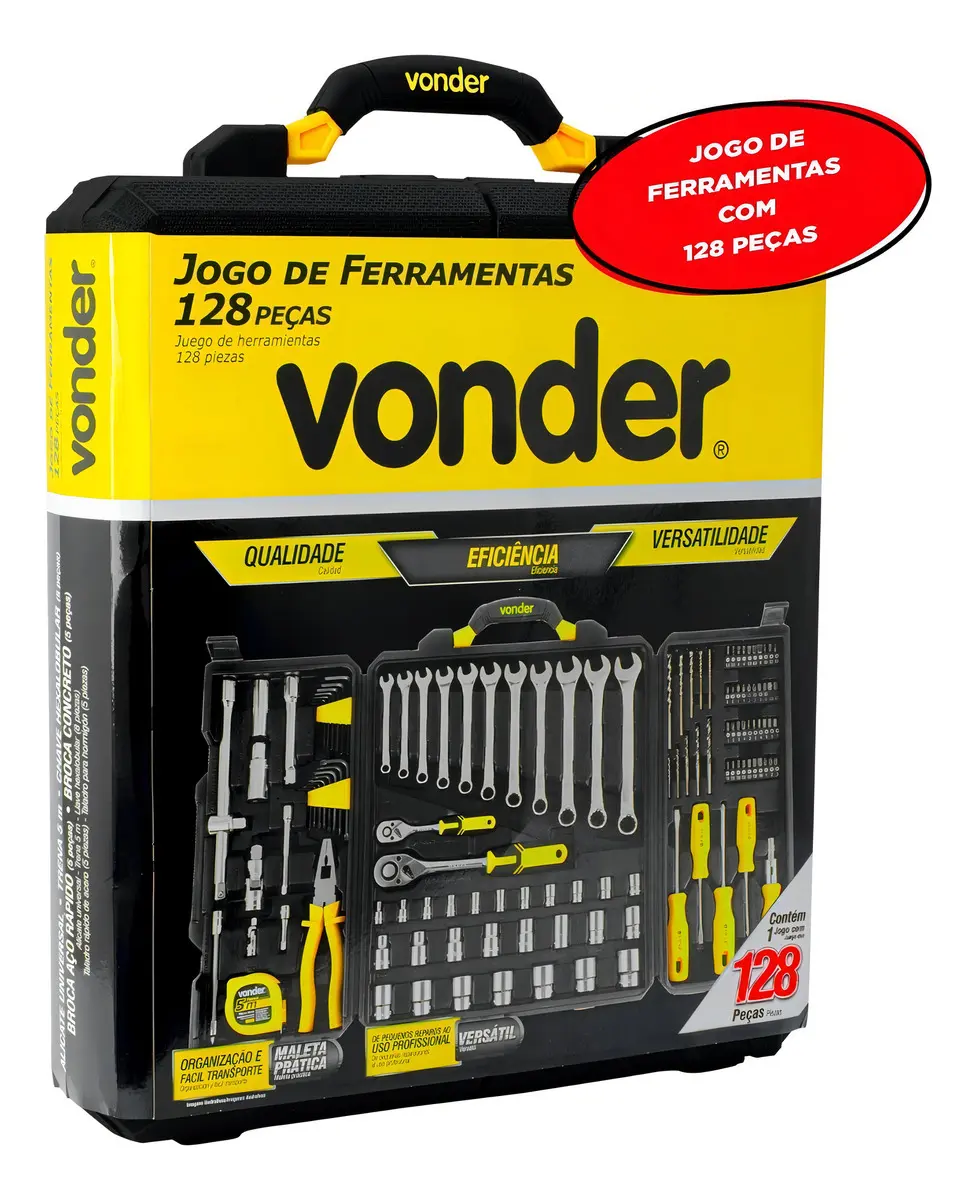 Maleta Vonder 128 peças