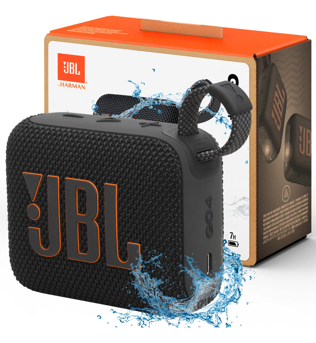 Caixa Som Bluetooth Jbl Go 4 Prova D'água Portátil Original Preto 127/220v