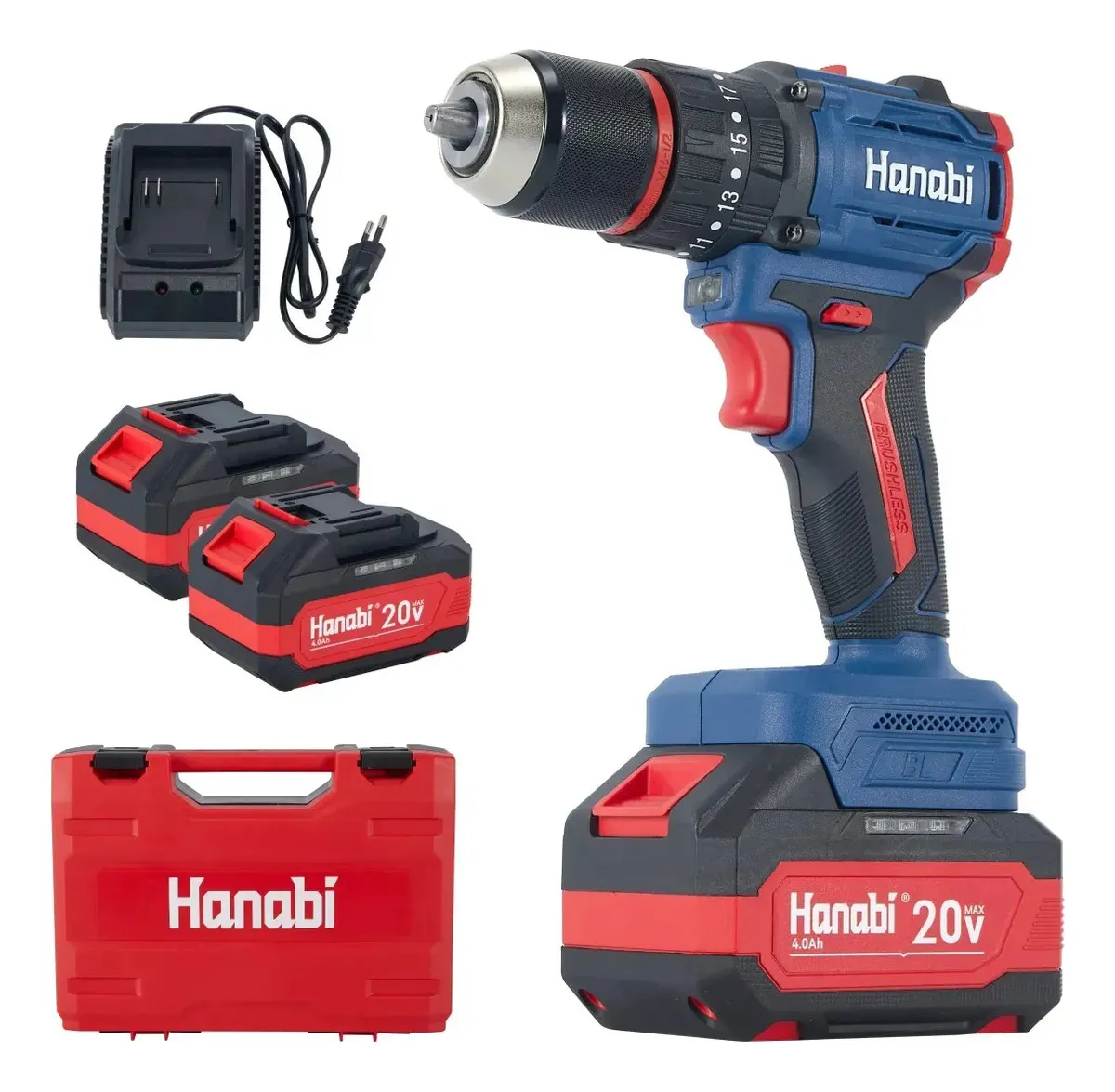 Parafusadeira Furadeira Impacto Profissional Hanabi 70Nm