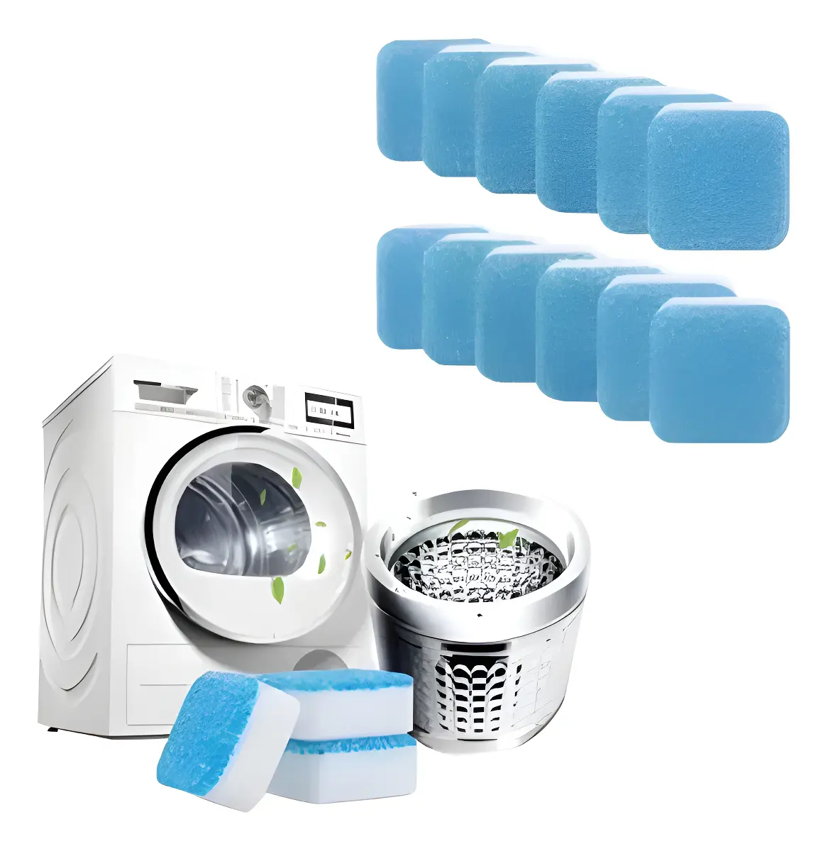 Kit 12 Tabletes Higiene Maquina De Lavar Secar Roupas Louças