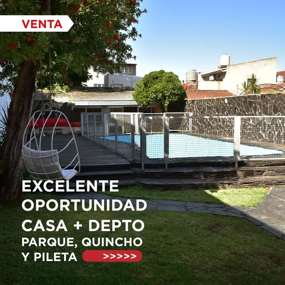 Casa 2 Plantas + Departamento 1 Ambiente