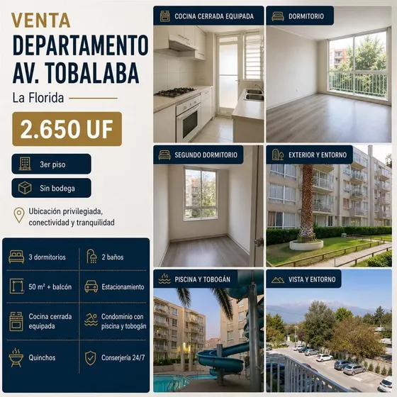 Acogedor Departamento Tobalaba Con W. Martínez