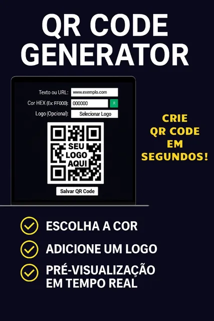 Gerador De Qr Code Personalizado - Texto - Site - Pix 