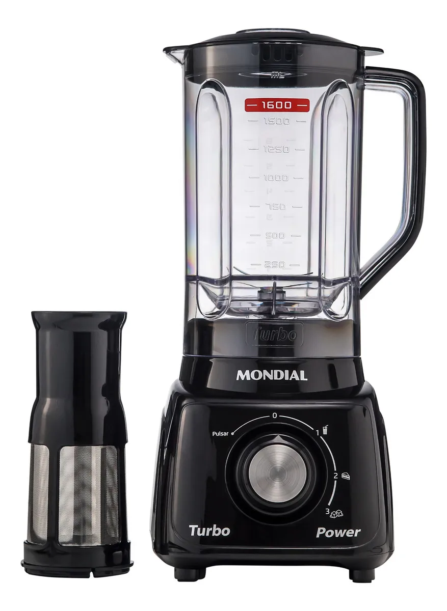 Liquidificador Mondial Turbo Power de 550W e 2,2L (L-99-FB) Liquidificador Mondial Turbo Power de 550W e 2,2L (L-99-FB)