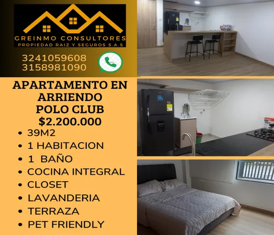 Arriendo Apartamento Ubicado En Polo Club. Barrios Unidos. Bogota