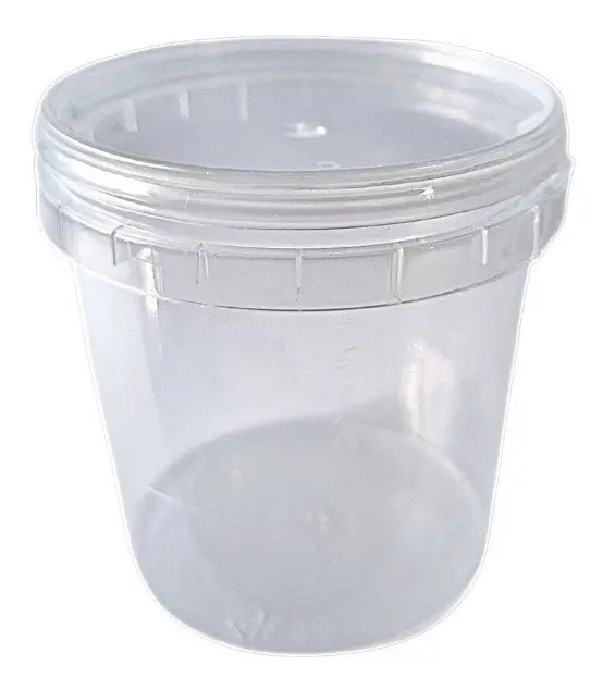Pote Plástico Redondo C/ Lacre 100 Unid Bolo Doce 220ml