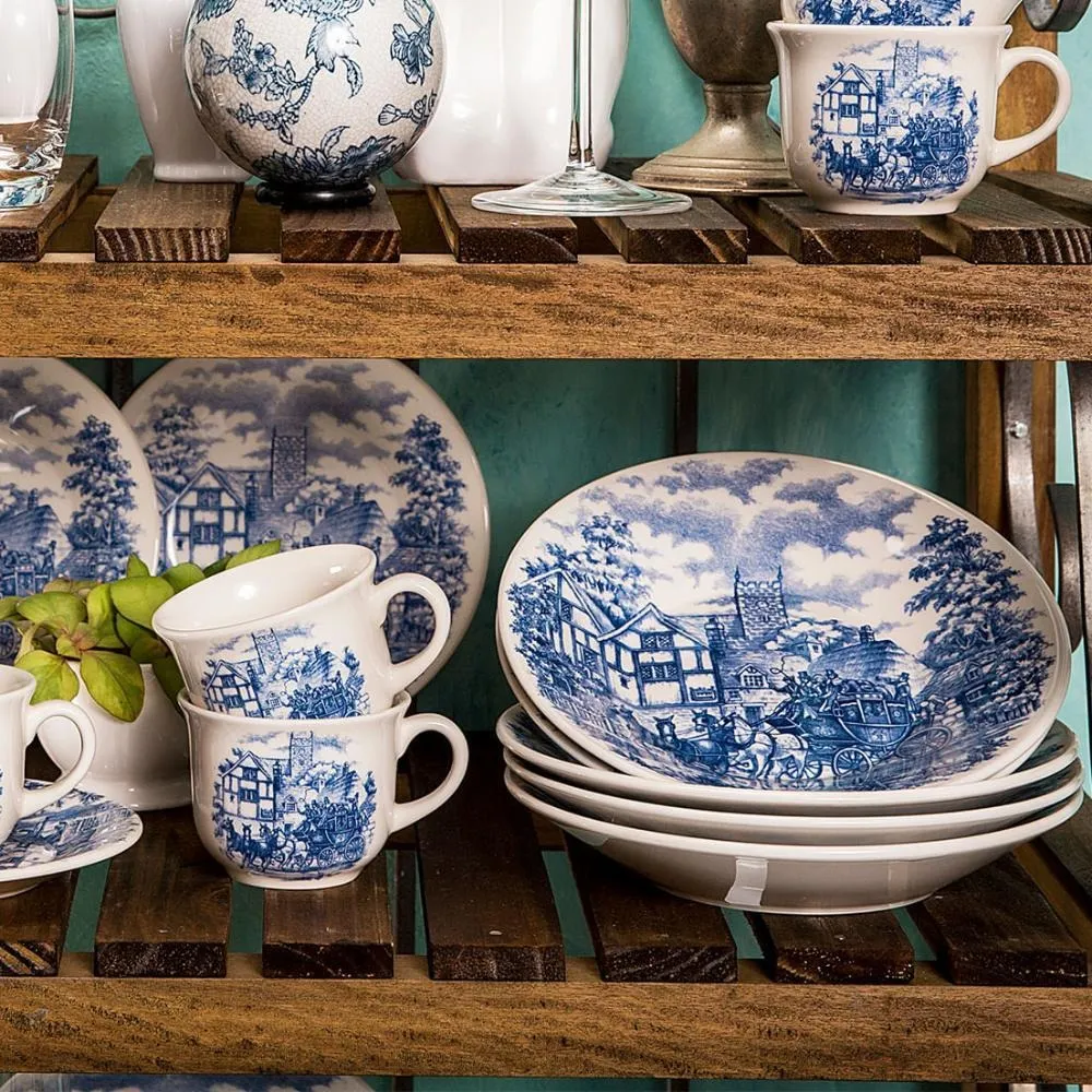 Aparelho de Jantar e Chá 20 peças Donna Cena Inglesa Biona