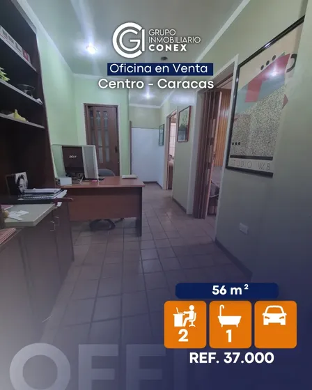 Se Vende Oficina 56.41 M2 Ubicada En El Centro De Caracas.