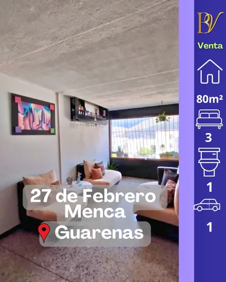 Venta De Apartamento En Urb. 27 De Febrero (menca) Guarenas