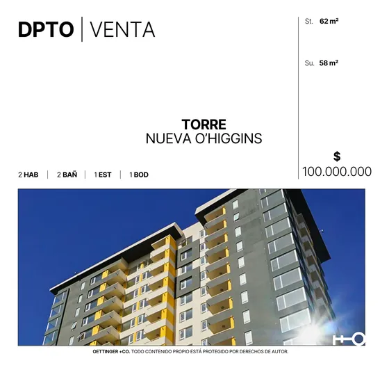 Departamento En Venta - Torre Nueva Ohiggins