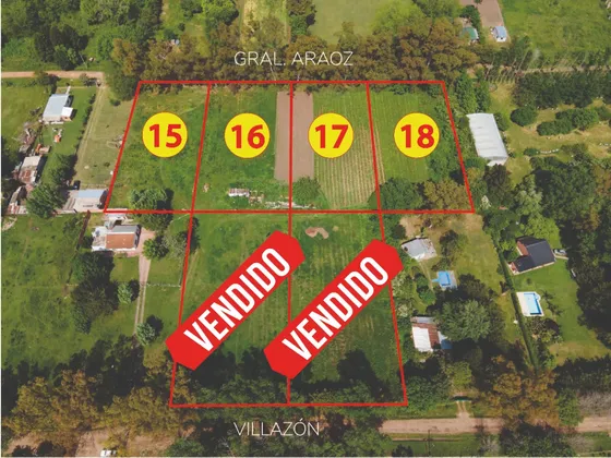 En Venta Grandes Terrenos De 2700 M2 Tipo Quinta Sobre Gral Araoz - En Cuartel V, Moreno 