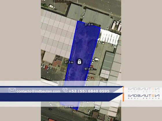 Ib-cm0028 - Terreno Industrial En Renta En Azcapotzalco Cdmx, 2,339 M2