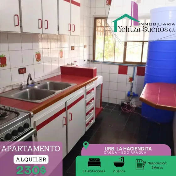 Apartamento En Alquiler En La Haciendita Cagua