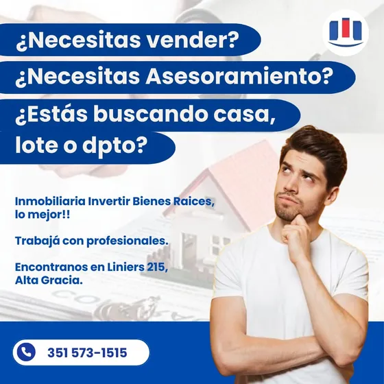 Necesitas Vender Tu Propiedad ???? Inmobiliaria Invertir Es La Mejor Opcion !!!