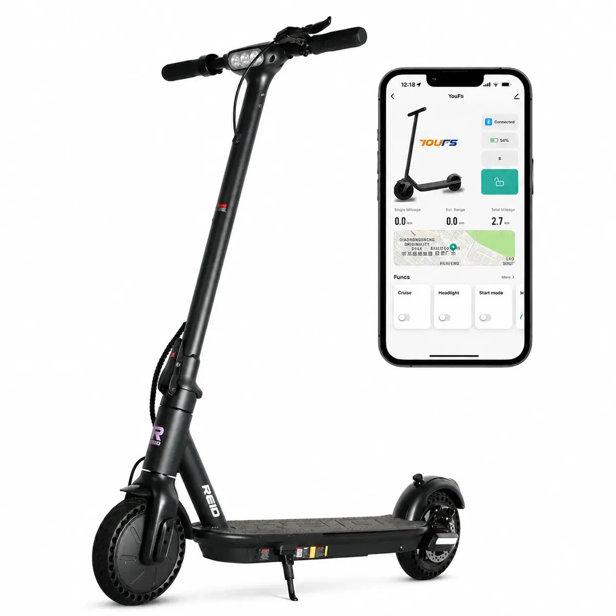 Patinete Elétrico Adulto 500W Mankeel MK087 Dobrável Suspensão Traseira 25km/h Autonomia 35km Pneus Sólidos 8.5" Freio a Disco