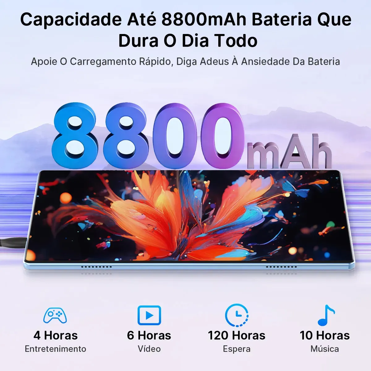 Tablet Hancdon S12 Android 15 12GB RAM 512GB Memória 11,6" Dual SIM Wi-Fi Kit Completo Com Teclado Mouse e Caneta Cor Cinza