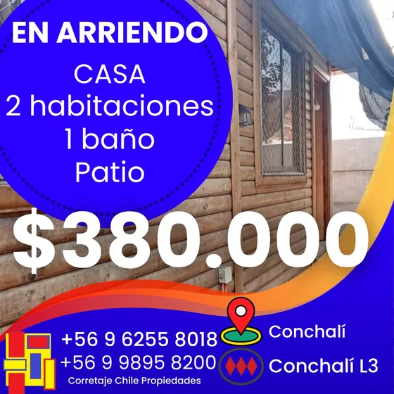 Cómoda Casa En Arriendo En Conchalí