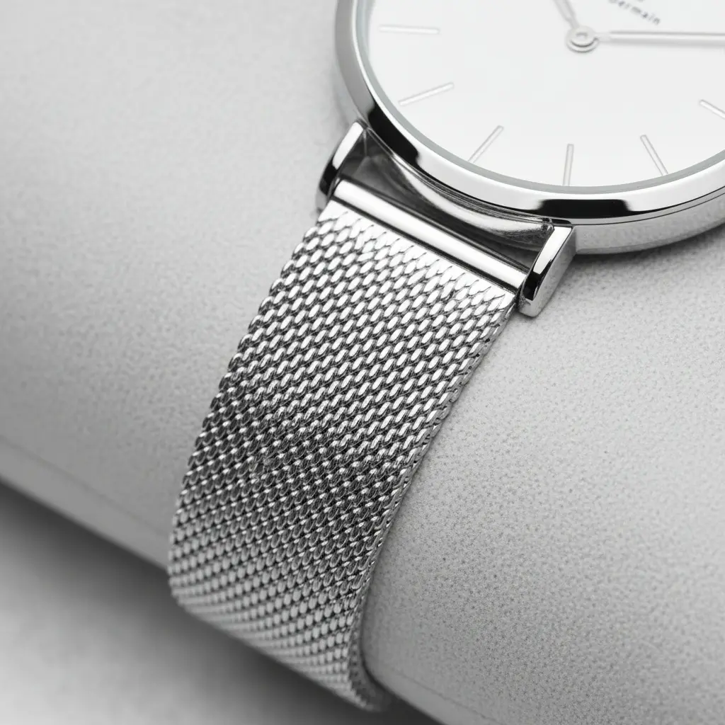 Relógio Prateado Feminino Saint Germain Harlem Silver 32mm Fundo Branco - imagem 5