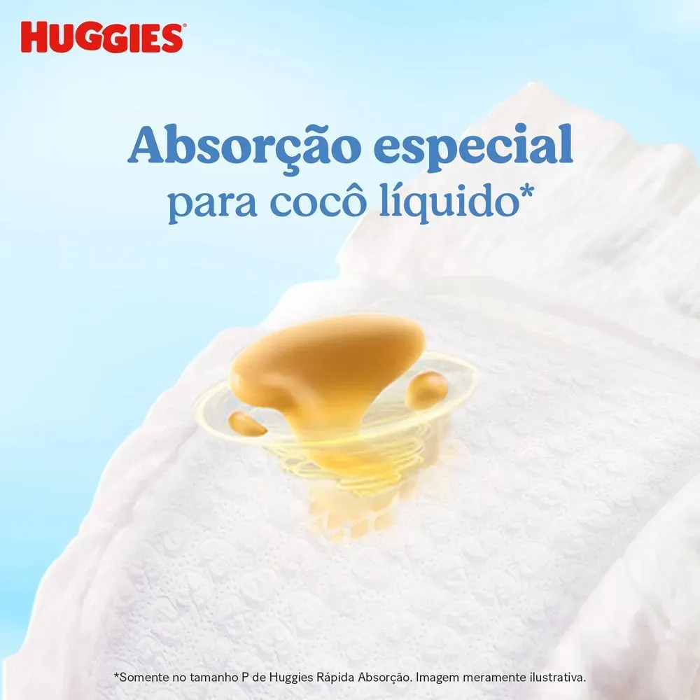 Fralda Huggies Rápida Absorção XXG 66 Unidades