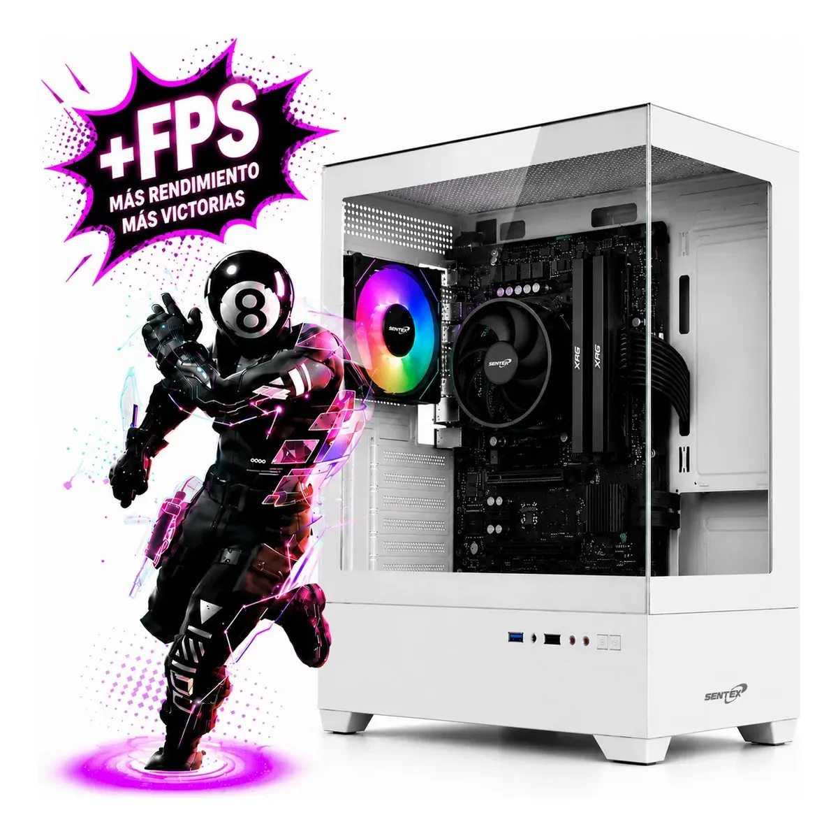 Pc Gamer Amd Ryzen 5 3400g | 16gb Ram | 480gb SSD | Teclado y Mouse | Wifi | Gabinete Rgb | Pc Armada Noxi