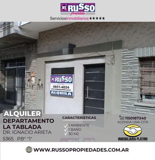 Alquiler Monoambiente Tablada