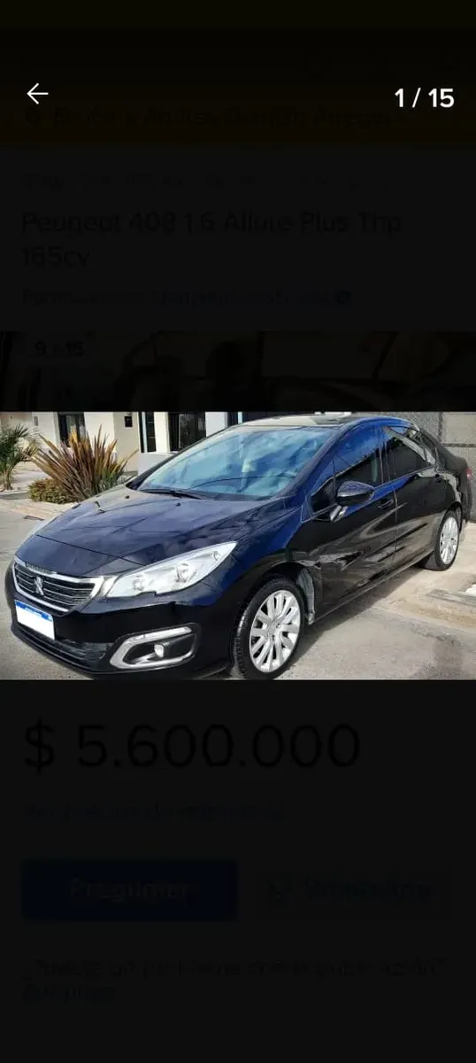 Peugeot 408 1.6 Allure Plus Thp 163cv