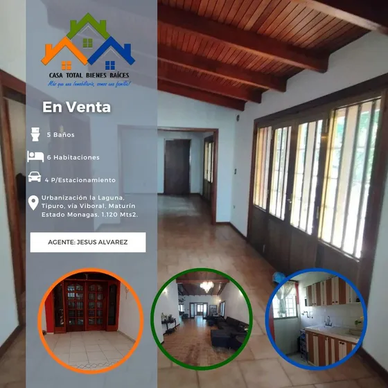 Se Vende Casa En La Urb. La Laguna Zona Tipuro